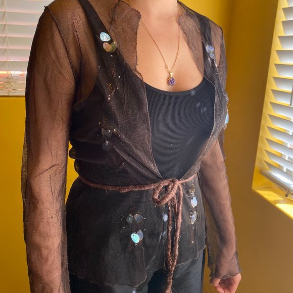 Rozae Nichols mesh cardigan size small - Picture 2 of 8